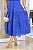 Vestido luxo laise 3D gola padre Azul Royal - Imagem 5
