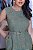 Vestido Midi bordado com cinto e bolso Verde - Imagem 4