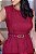 Vestido Midi bordado com cinto e bolso Marsala - Imagem 5