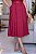 Vestido Midi bordado com cinto e bolso Marsala - Imagem 4