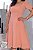 Vestido evasê manga curta Salmão - Imagem 5