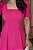 Vestido evasê manga curta Rosa Pink - Imagem 4