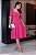 Vestido evasê manga curta Rosa Pink - Imagem 6
