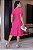 Vestido evasê manga curta Rosa Pink - Imagem 2