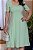 Vestido evasê manga curta Verde Menta - Imagem 5