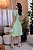 Vestido evasê manga curta Verde Menta - Imagem 2