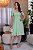 Vestido evasê manga curta Verde Menta - Imagem 1