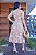Vestido Midi bordado Indiano Bege - Imagem 2