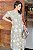 Vestido Midi bordado Indiano Verde azeitona - Imagem 3