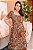 Vestido Midi bordado Floral Mrarrom Chocolate - Imagem 3