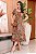 Vestido Midi bordado Floral Mrarrom Chocolate - Imagem 6