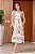 Vestido Midi bordado Floral Branco off - Imagem 1