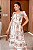 Vestido Midi bordado Floral Branco off - Imagem 3