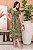 Vestido Midi bordado Floral Verde Folha - Imagem 1