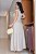 Vestido longo listrado com botoes Marrom - Imagem 2