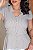 Vestido longo listrado com botoes Marrom - Imagem 4
