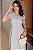 Vestido longo listrado com botoes Marrom - Imagem 3