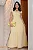 Vestido longo listrado com botoes Amarelo - Imagem 6