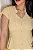Vestido longo listrado com botoes Amarelo - Imagem 4