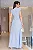 Vestido longo listrado com botoes Azul - Imagem 2