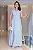 Vestido longo listrado com botoes Azul - Imagem 6