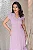 Vestido longo listrado com botoes Fucsia - Imagem 3