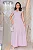 Vestido longo listrado com botoes Fucsia - Imagem 6