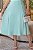Vestido midi com lapela lateral e botes encapado Verde menta - Imagem 5