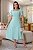 Vestido midi com lapela lateral e botes encapado Verde menta - Imagem 6