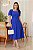 Vestido midi com lapela lateral e botes encapado Azul Royal - Imagem 6