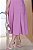 Vestido midi com lapela lateral e botes encapado Lavanda - Imagem 5