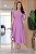 Vestido midi com lapela lateral e botes encapado Lavanda - Imagem 6