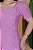 Vestido midi com lapela lateral e botes encapado Lavanda - Imagem 4