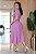 Vestido midi com lapela lateral e botes encapado Lavanda - Imagem 2