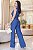 Conjunto com calça reta e blusa acinturada azul jeans - Imagem 2