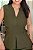 Conjunto com calça reta e blusa acinturada verde militar - Imagem 4
