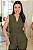 Conjunto com calça reta e blusa acinturada verde militar - Imagem 3