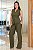 Conjunto com calça reta e blusa acinturada verde militar - Imagem 6