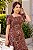 Vestido midi bordado cordone e guipir Marrom - Imagem 3