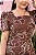 Vestido midi bordado cordone e guipir Marrom - Imagem 4