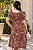 Vestido midi bordado cordone e guipir Marrom - Imagem 2
