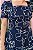 Vestido midi bordado cordone e guipir Azul Marinho - Imagem 4