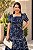 Vestido midi bordado cordone e guipir Azul Marinho - Imagem 1