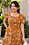Vestido midi bordado cordone e guipir Caramelo - Imagem 1