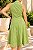 Vestido evasé cavado com botões frontal verde pistache - Imagem 5