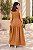 Vestido longuete decote quadrado poá caramelo - Imagem 2