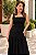Vestido longuete decote quadrado poá Preto - Imagem 3