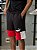 SHORTS PUMA MOLETOM PRETO/VERMELHO/BRANCO - Imagem 2