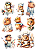 111350 - Estampa Fácil Capivaras Profissões - Imagem 1