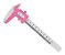 Paquímetro com trava de metal 15cm rosa e pink - Imagem 1